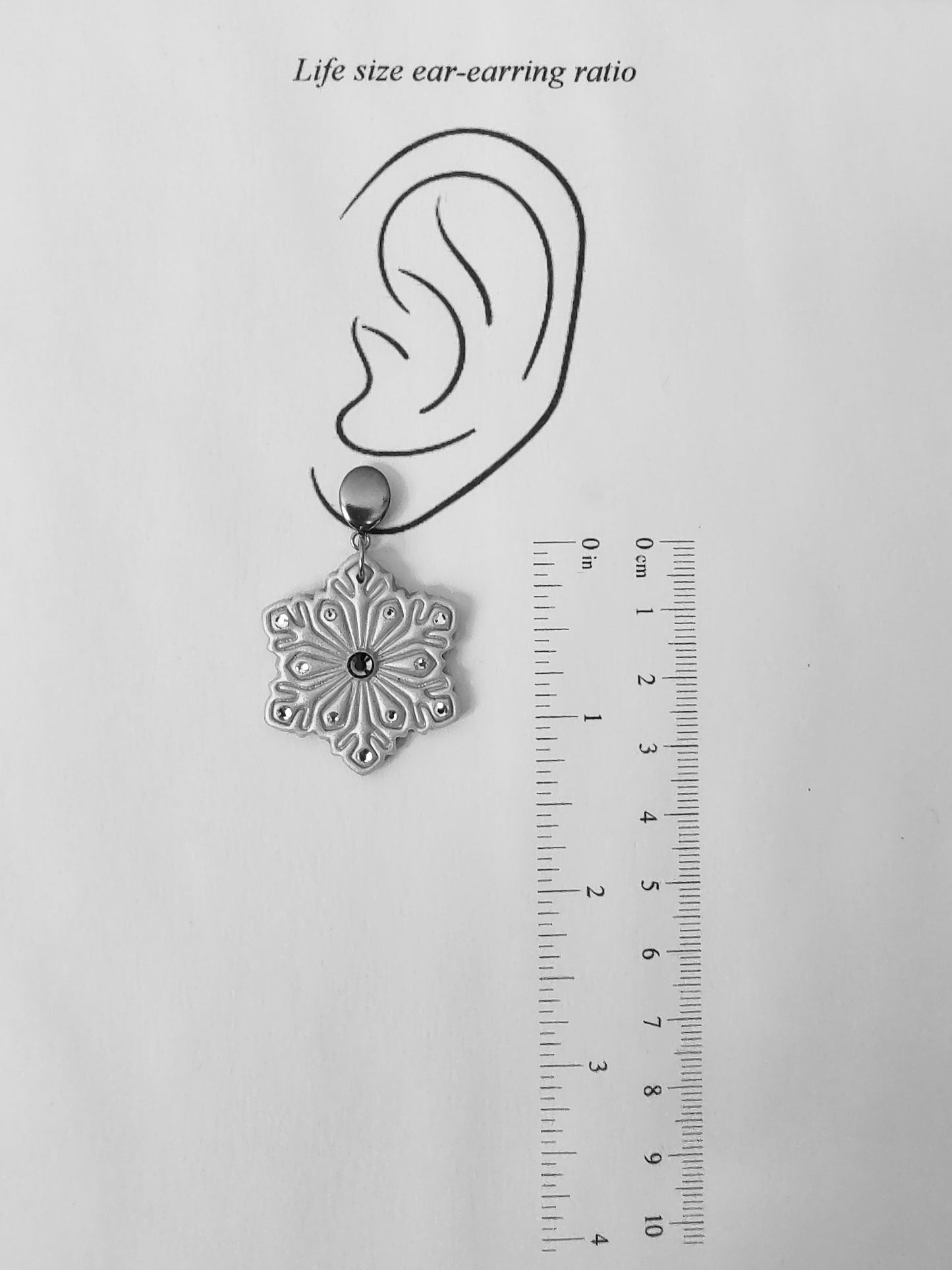 Snowflake Earrings - Crystal