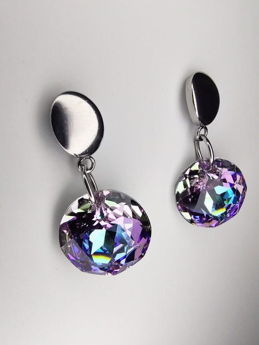 Sun Crystal Earrings - Vitrail Light