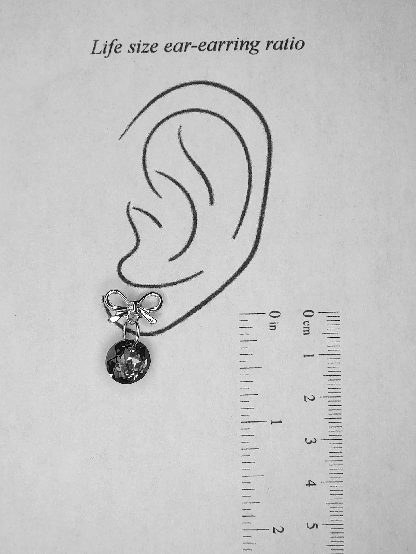 Bow Crystal Earrings - Vitrail Medium