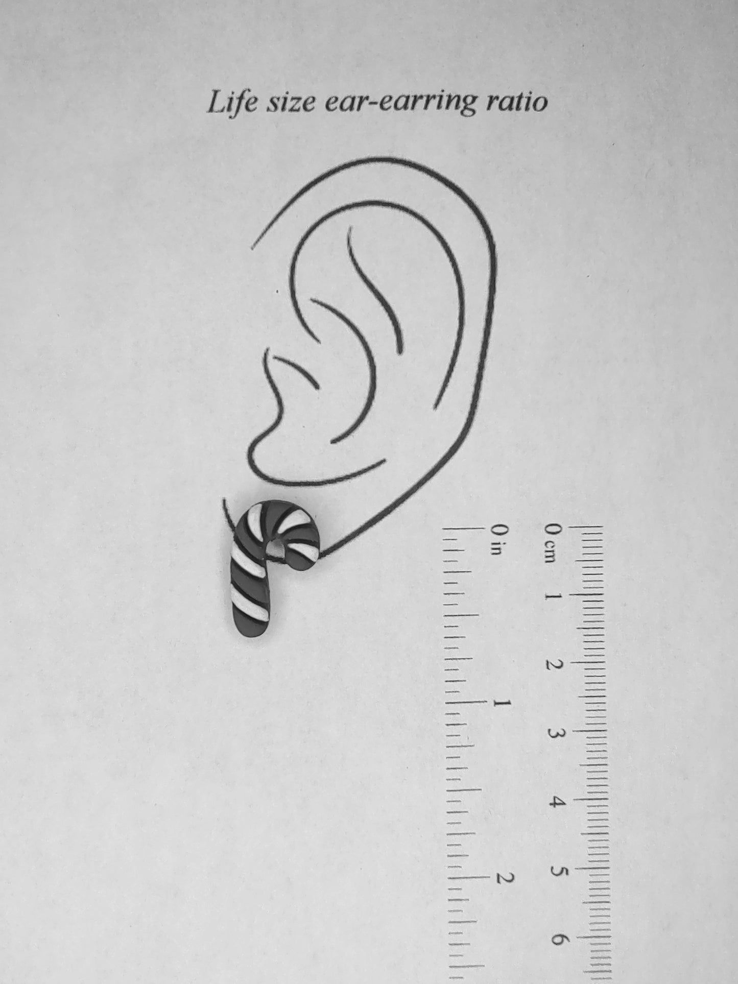 Candy Cane Stud Earrings