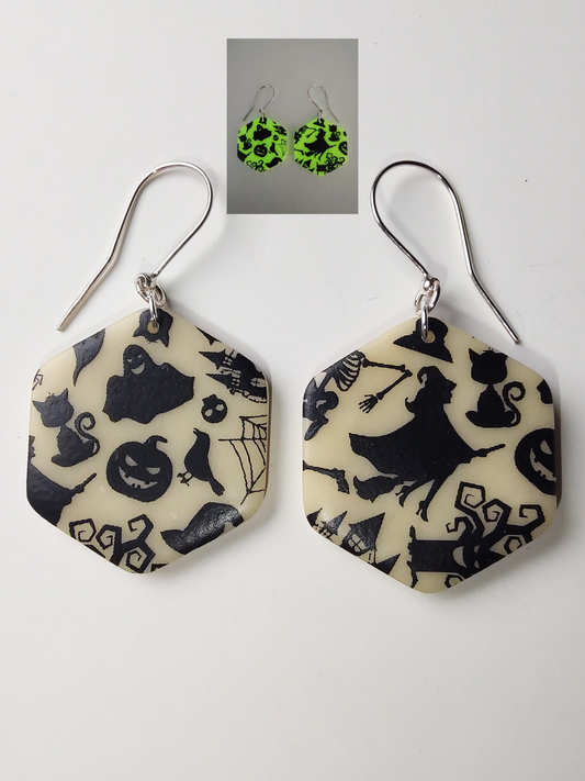 Glow In The Dark Halloween Earrings