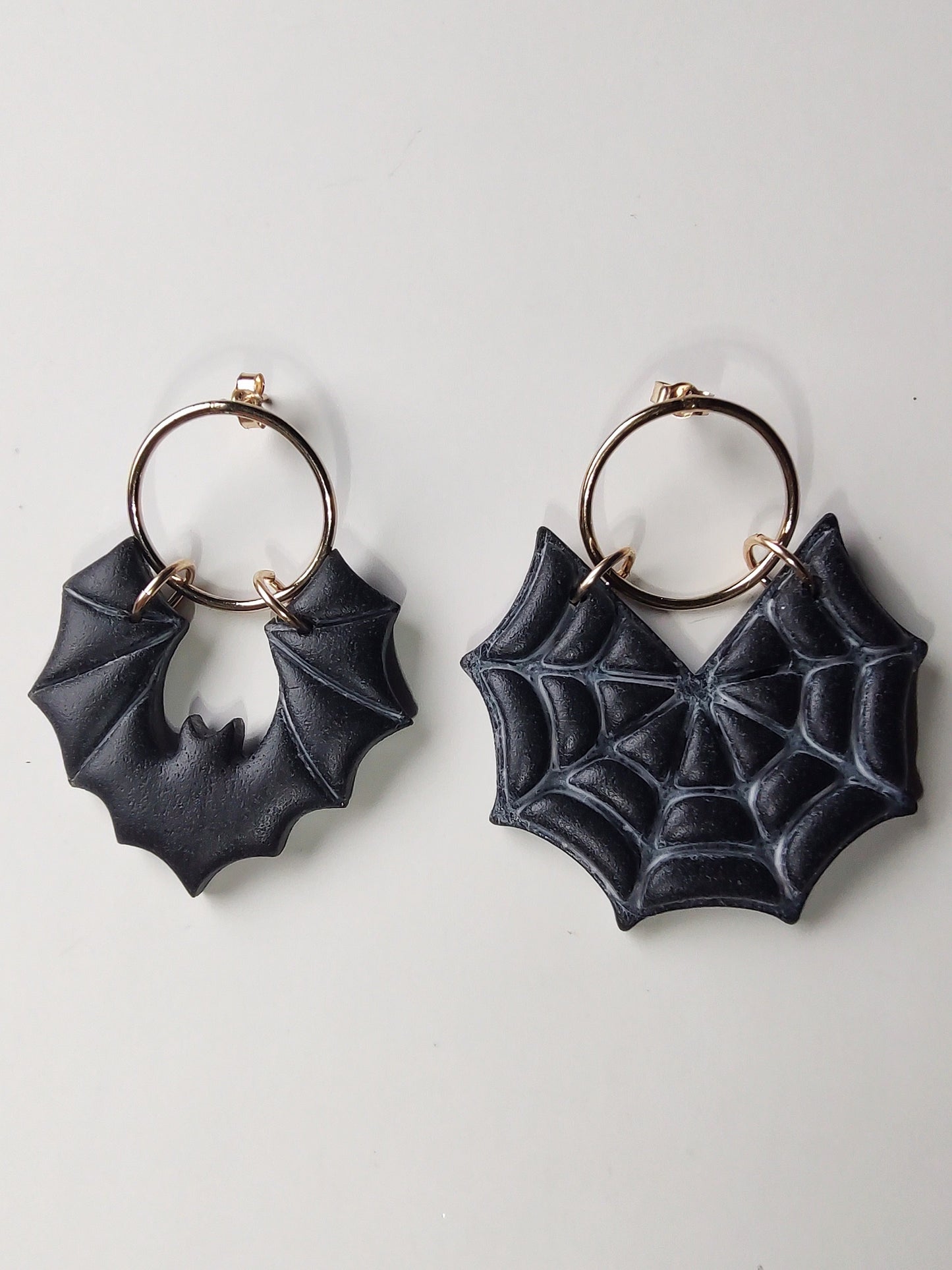 Bat & Web Earrings