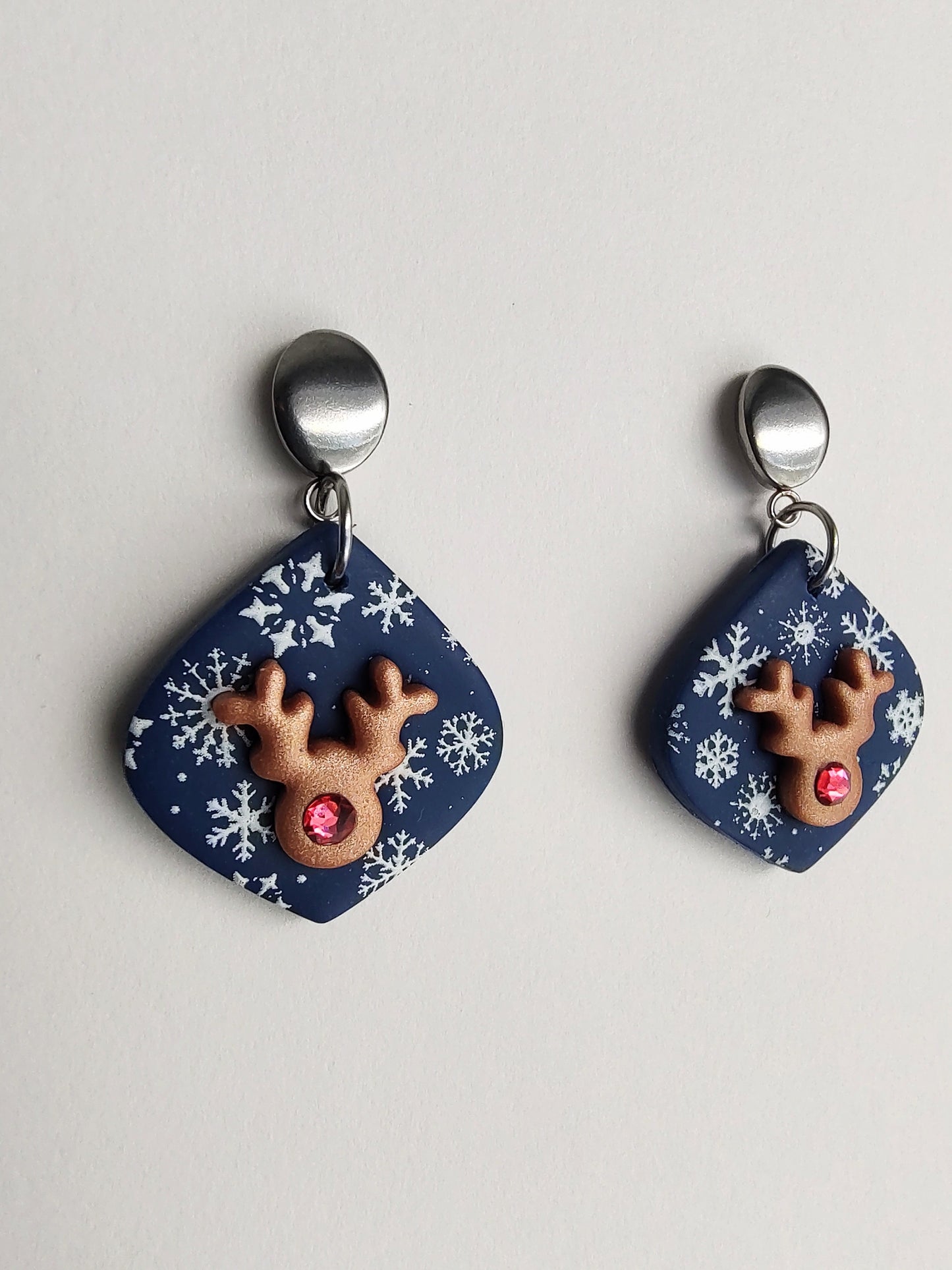 Reindeer Earrings - Snowflakes