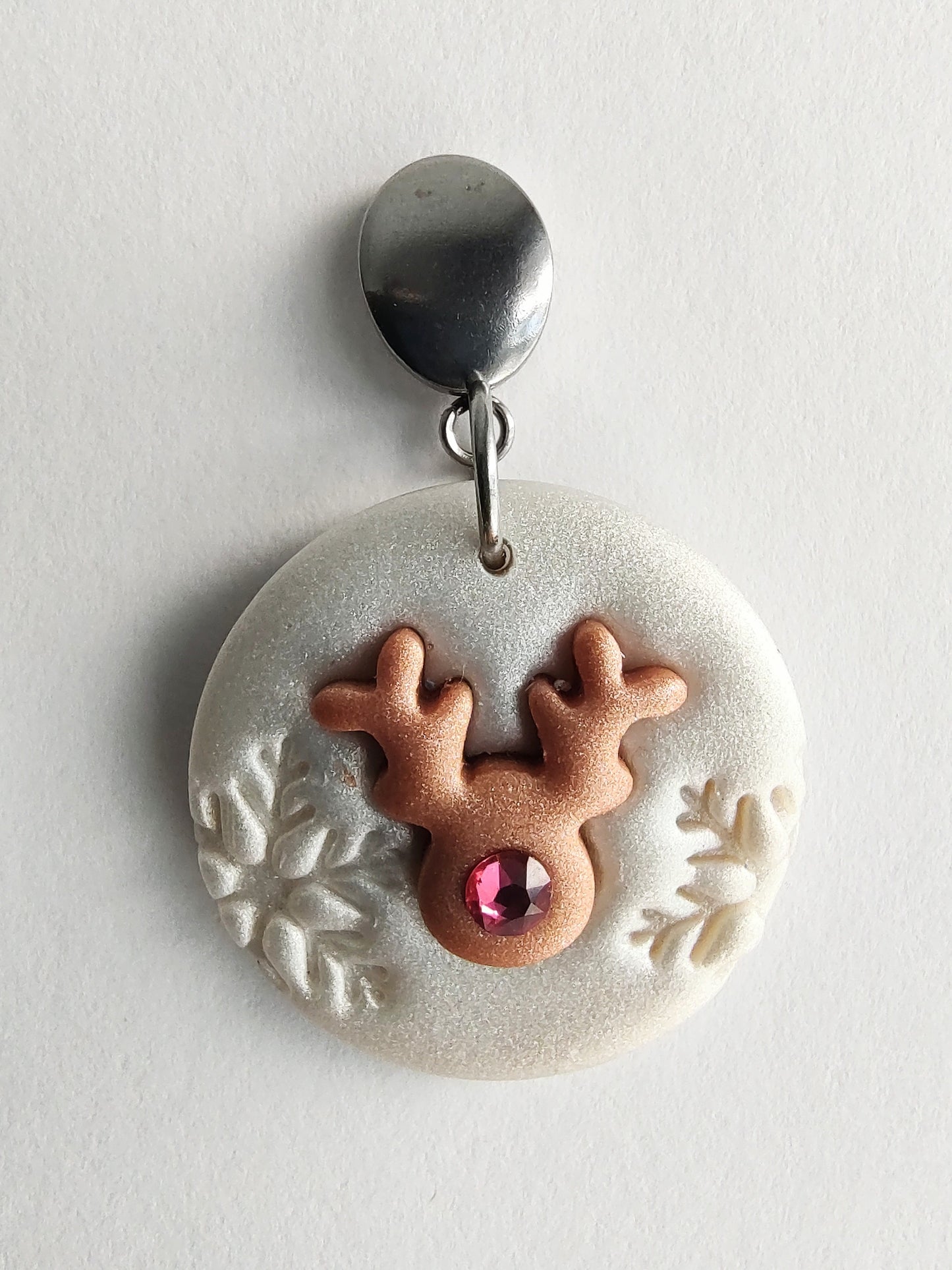 Reindeer Earrings - Snow