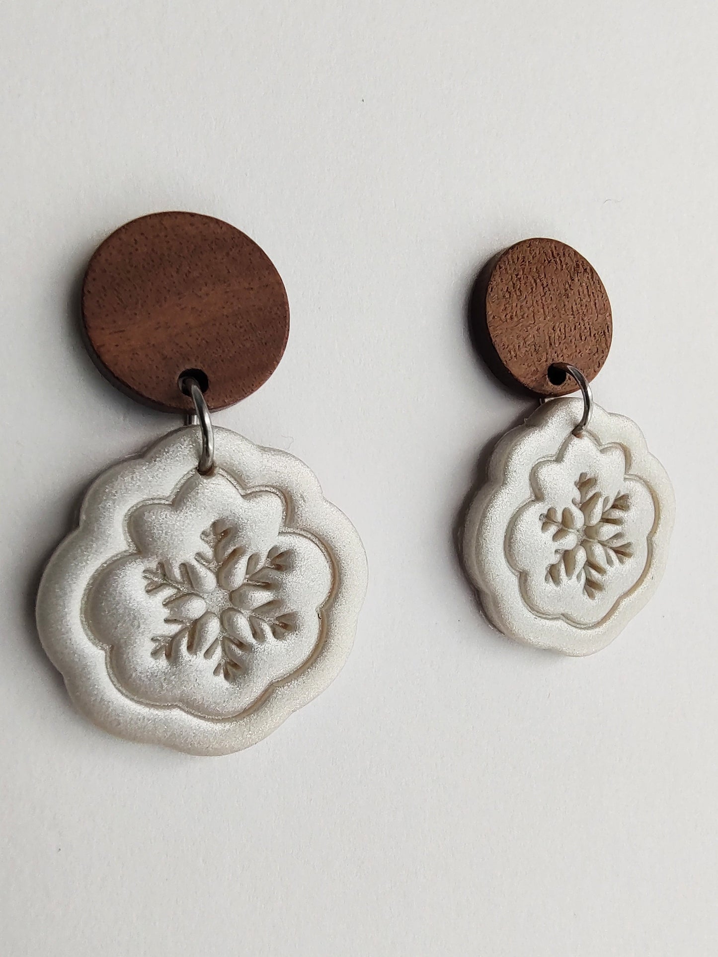 Snowflake Earrings - Debossed