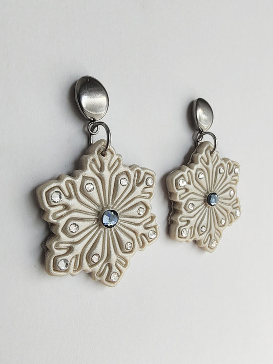 Snowflake Earrings - Crystal