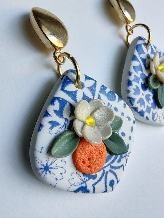 Aphrodite Orange Earrings