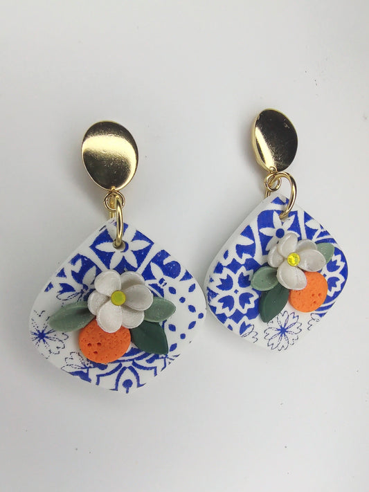 Aphrodite Orange Earrings