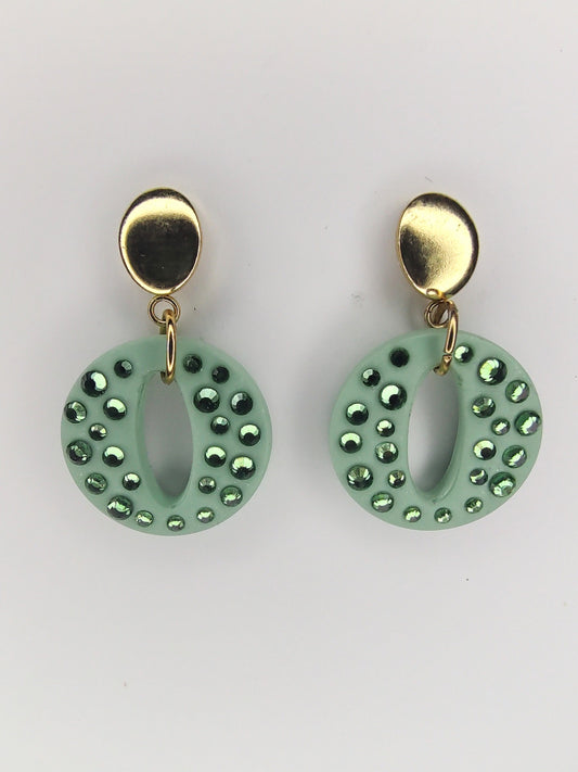 Elena Earrings - Green