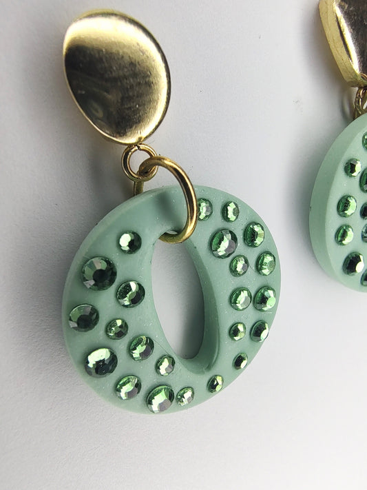 Elena Earrings - Green