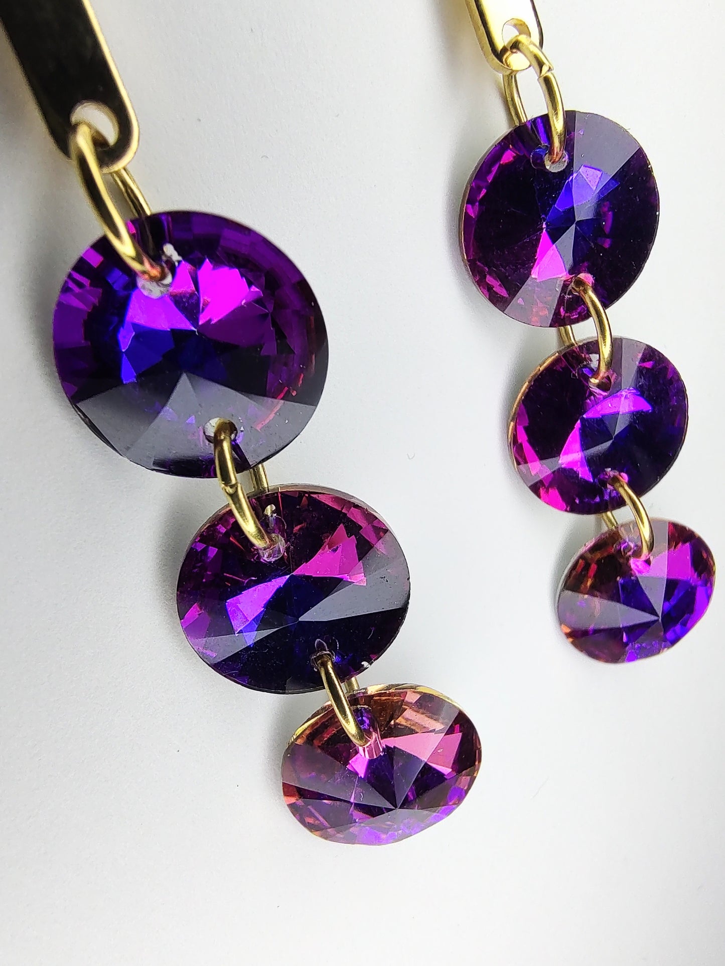 Julietta Crystal Earrings - Violet Blue
