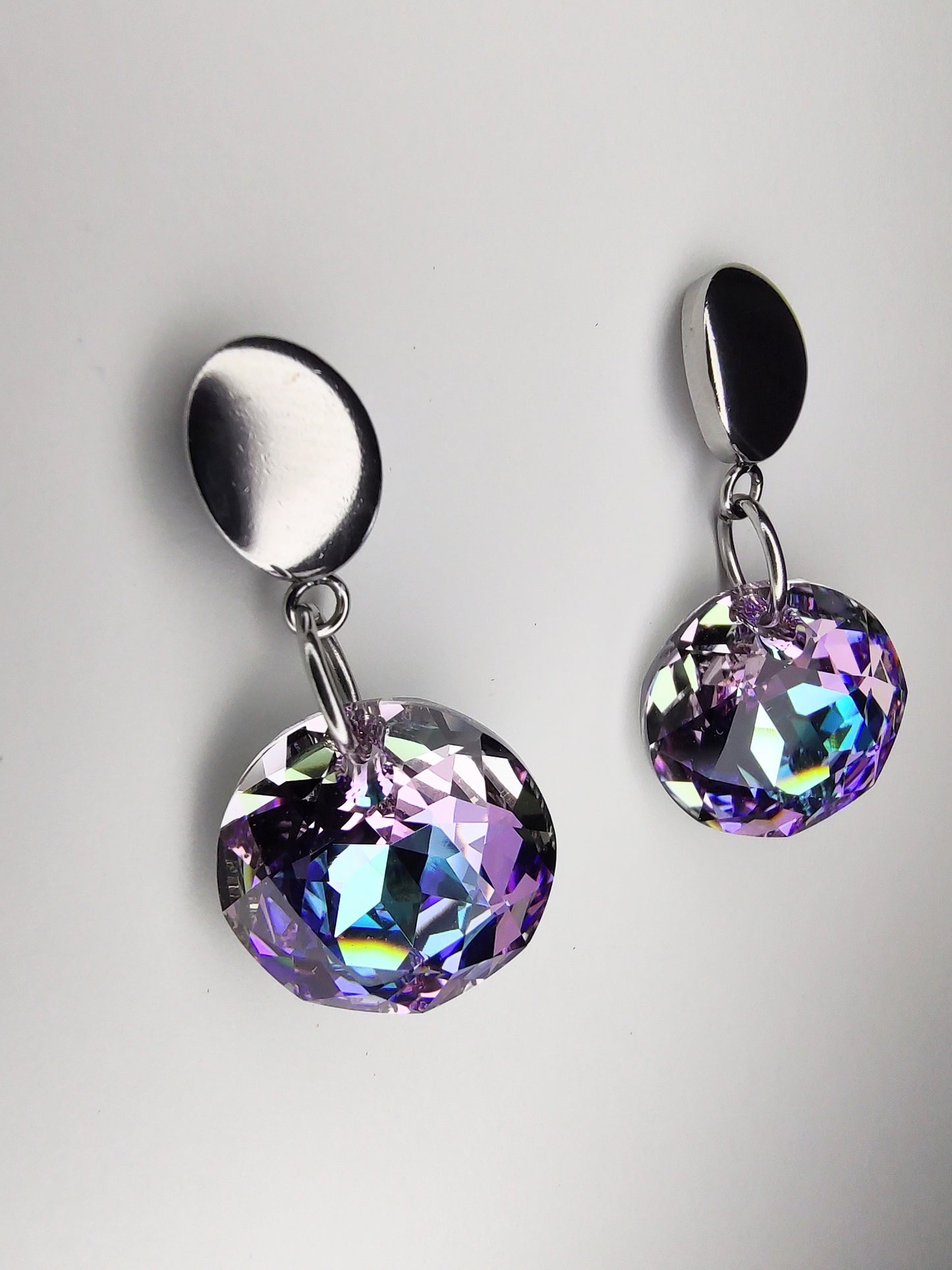 Sun Crystal Earrings - Vitrail Light