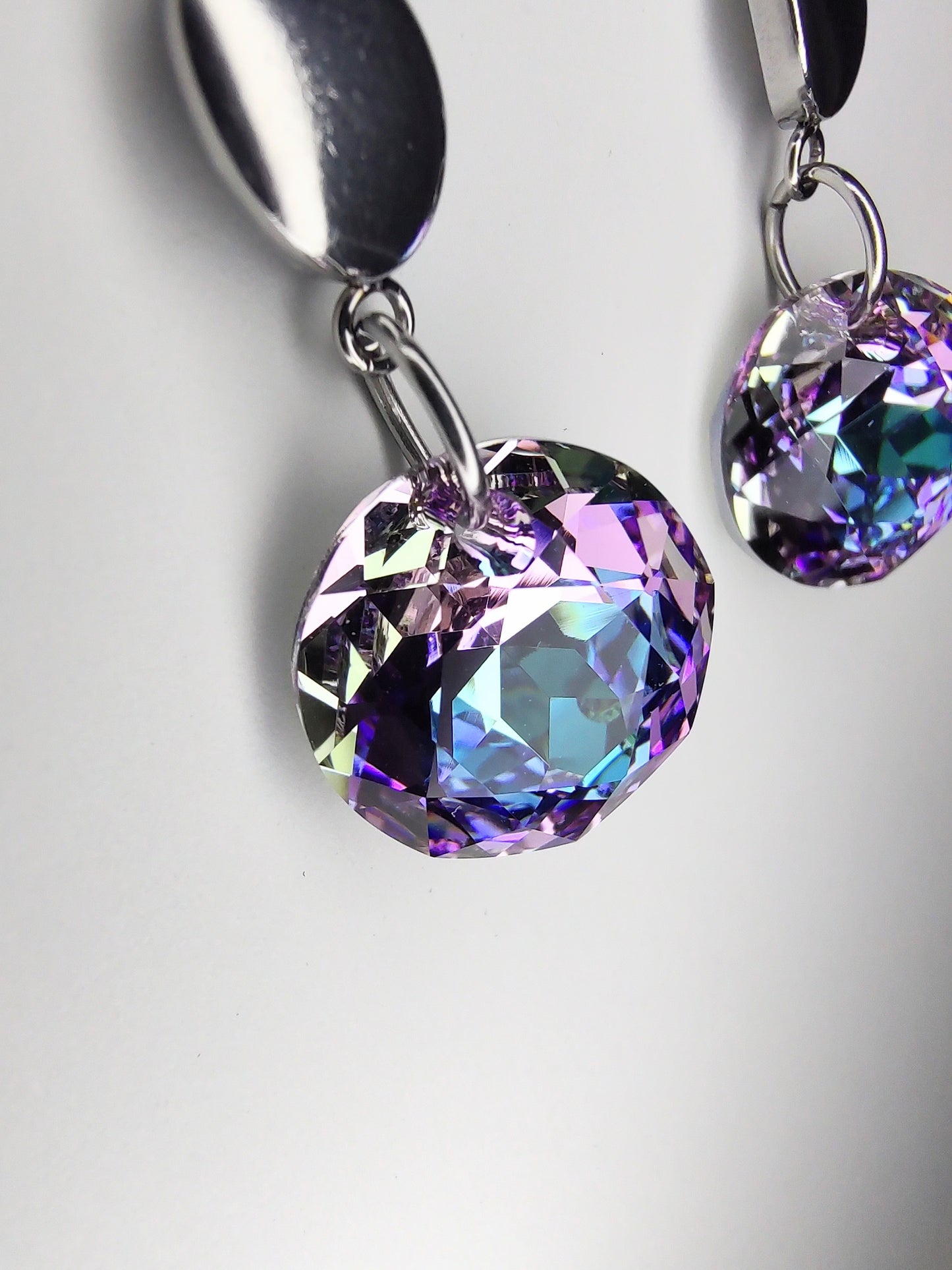 Sun Crystal Earrings - Vitrail Light