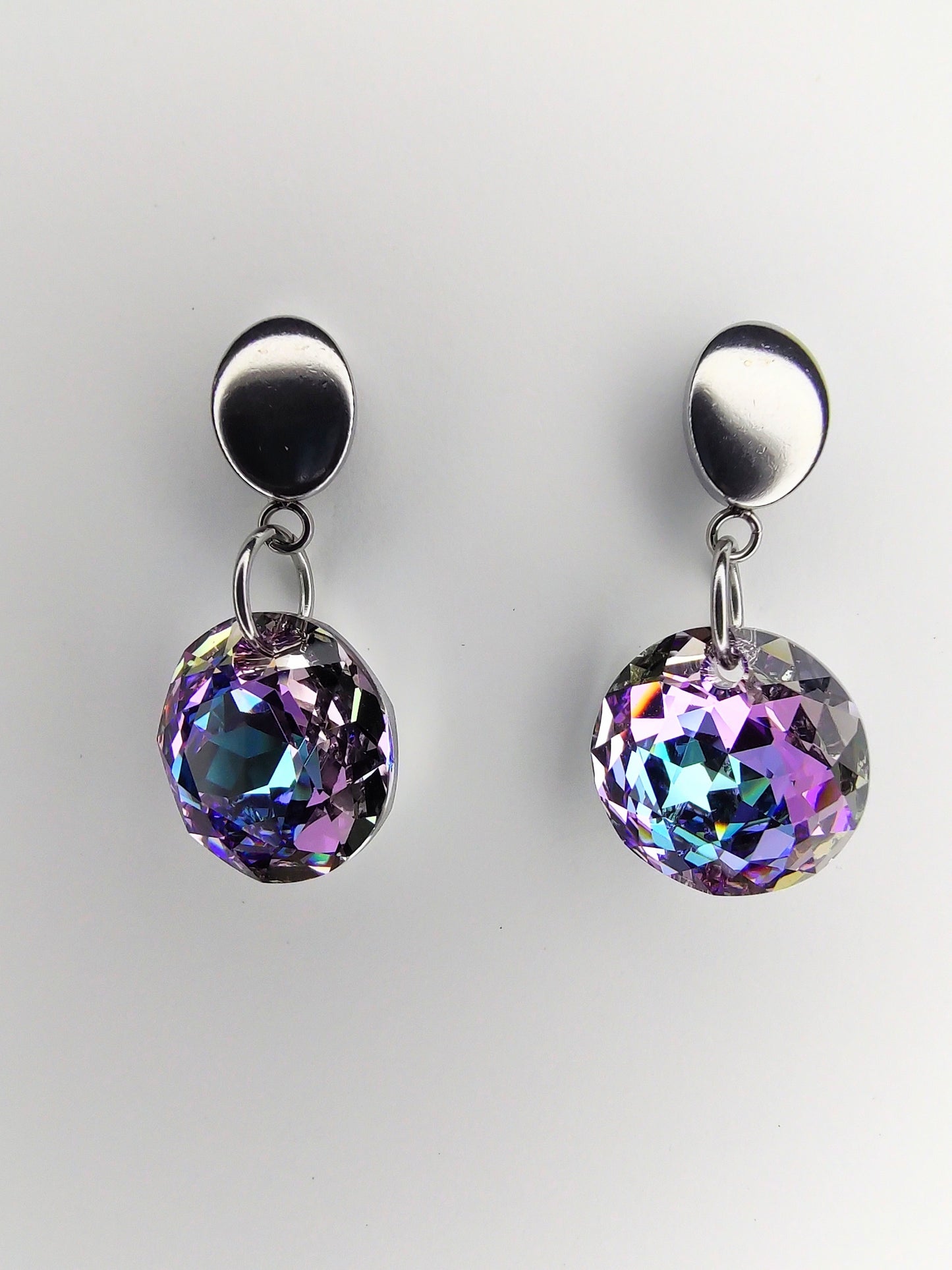 Sun Crystal Earrings - Vitrail Light