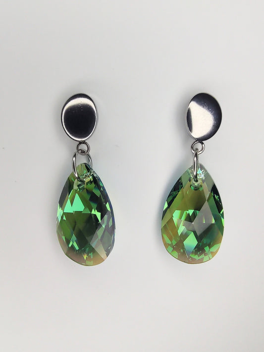 Pear Crystal Earrings - Erinite