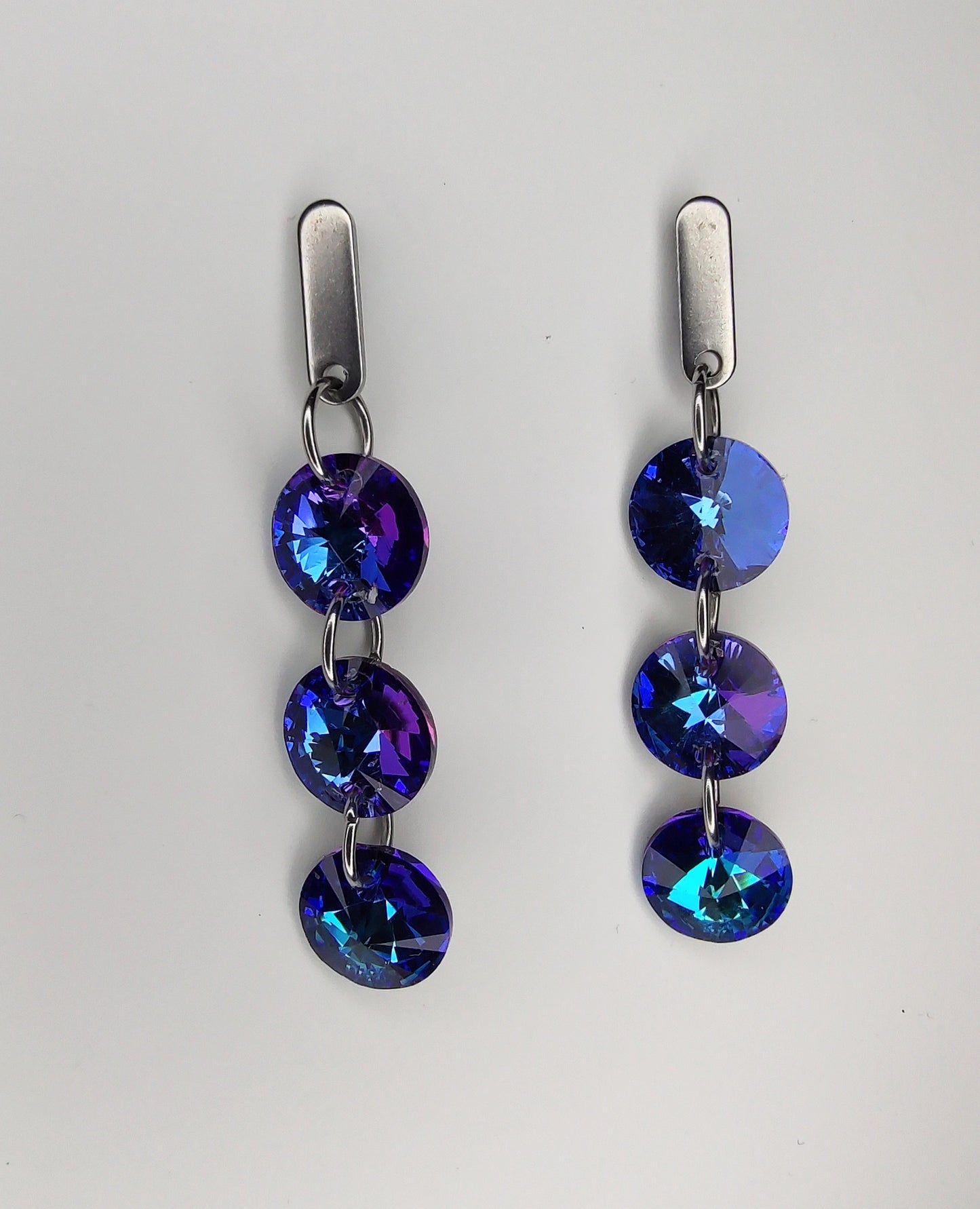 Julietta Crystal Earrings - Bermuda Blue