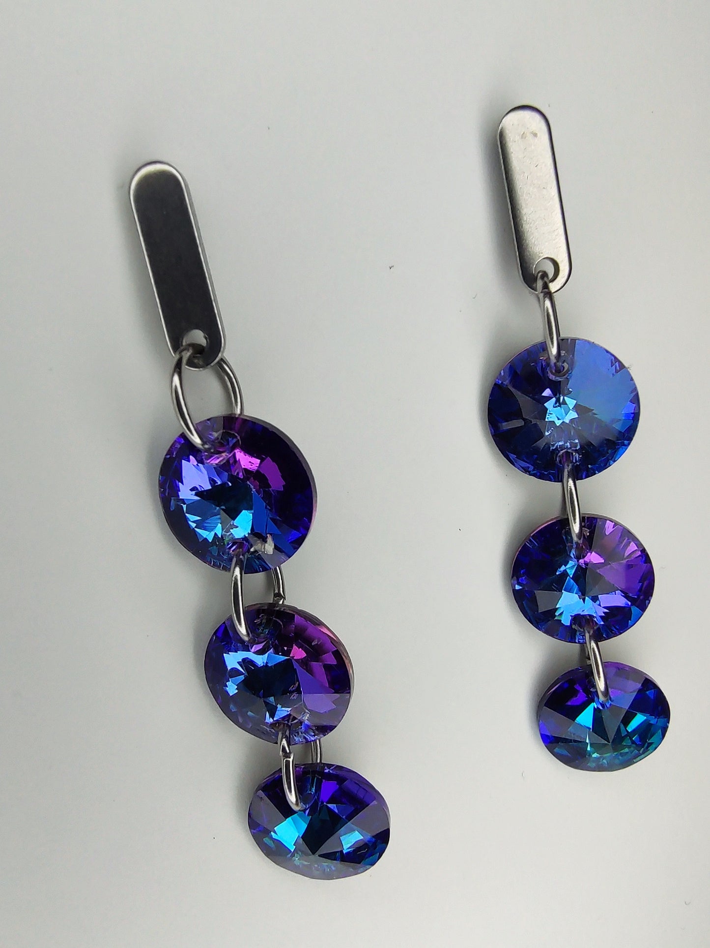 Julietta Crystal Earrings - Bermuda Blue
