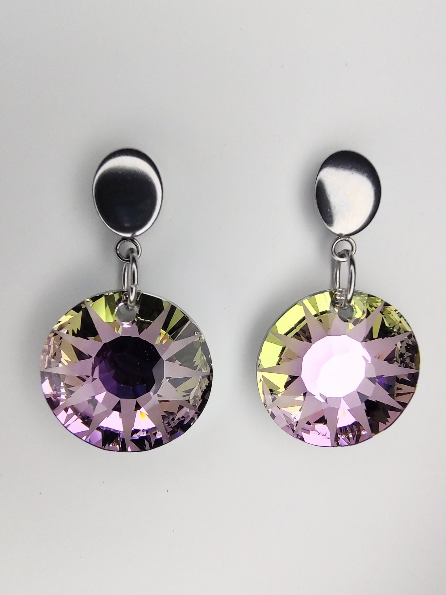 Sun Crystal Earrings - Vitrail Light