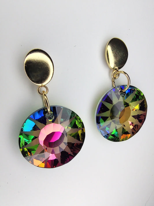Sun Crystal Earrings - Vitrail Medium