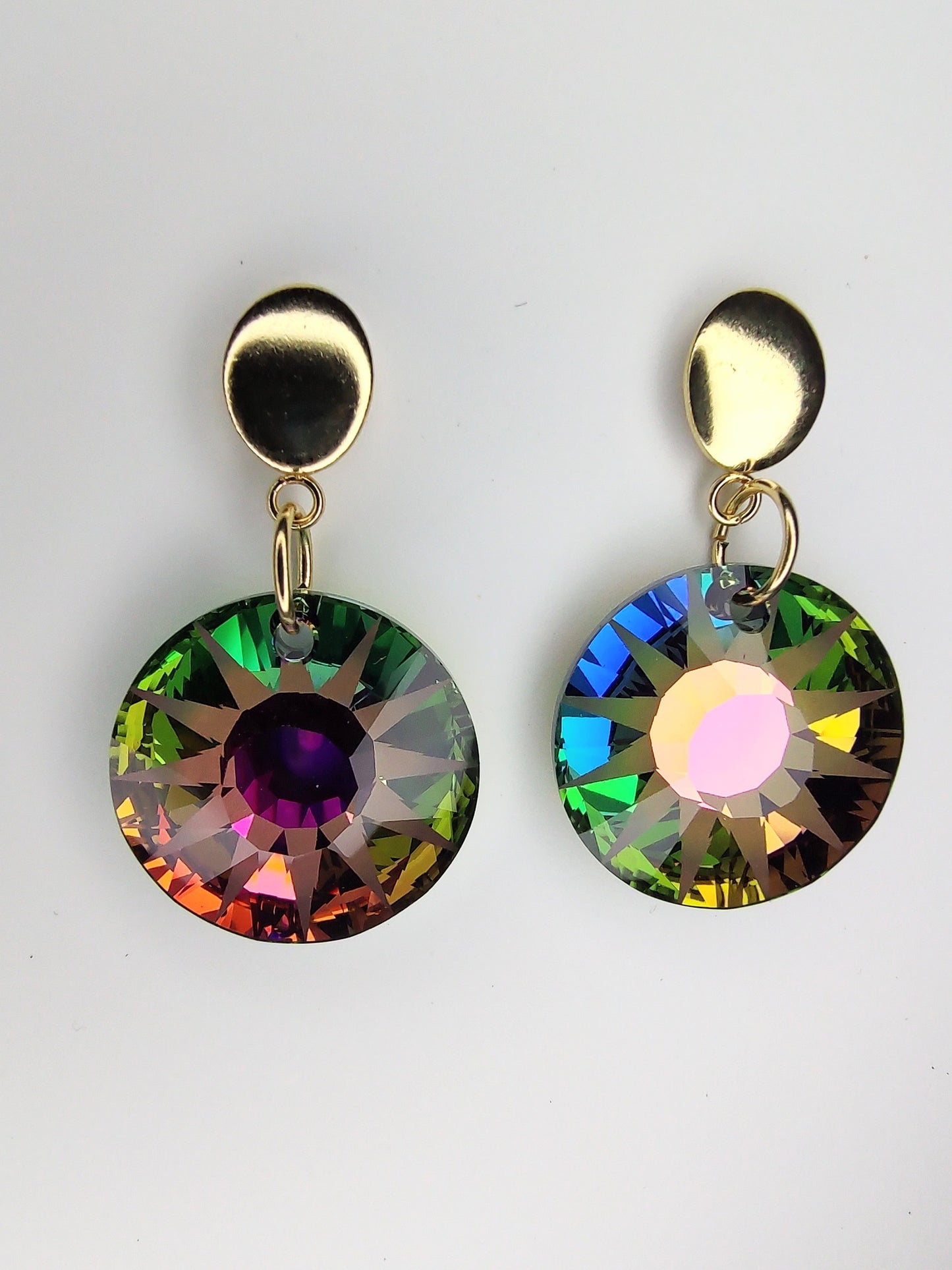Sun Crystal Earrings - Vitrail Medium