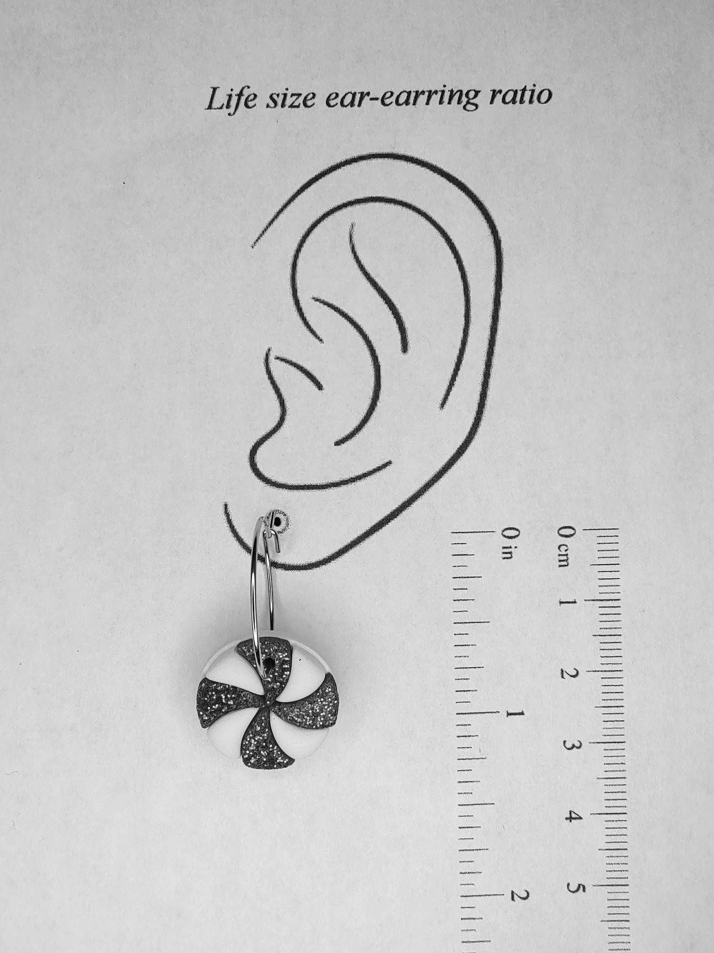 Peppermint Candy Hoop Earrings