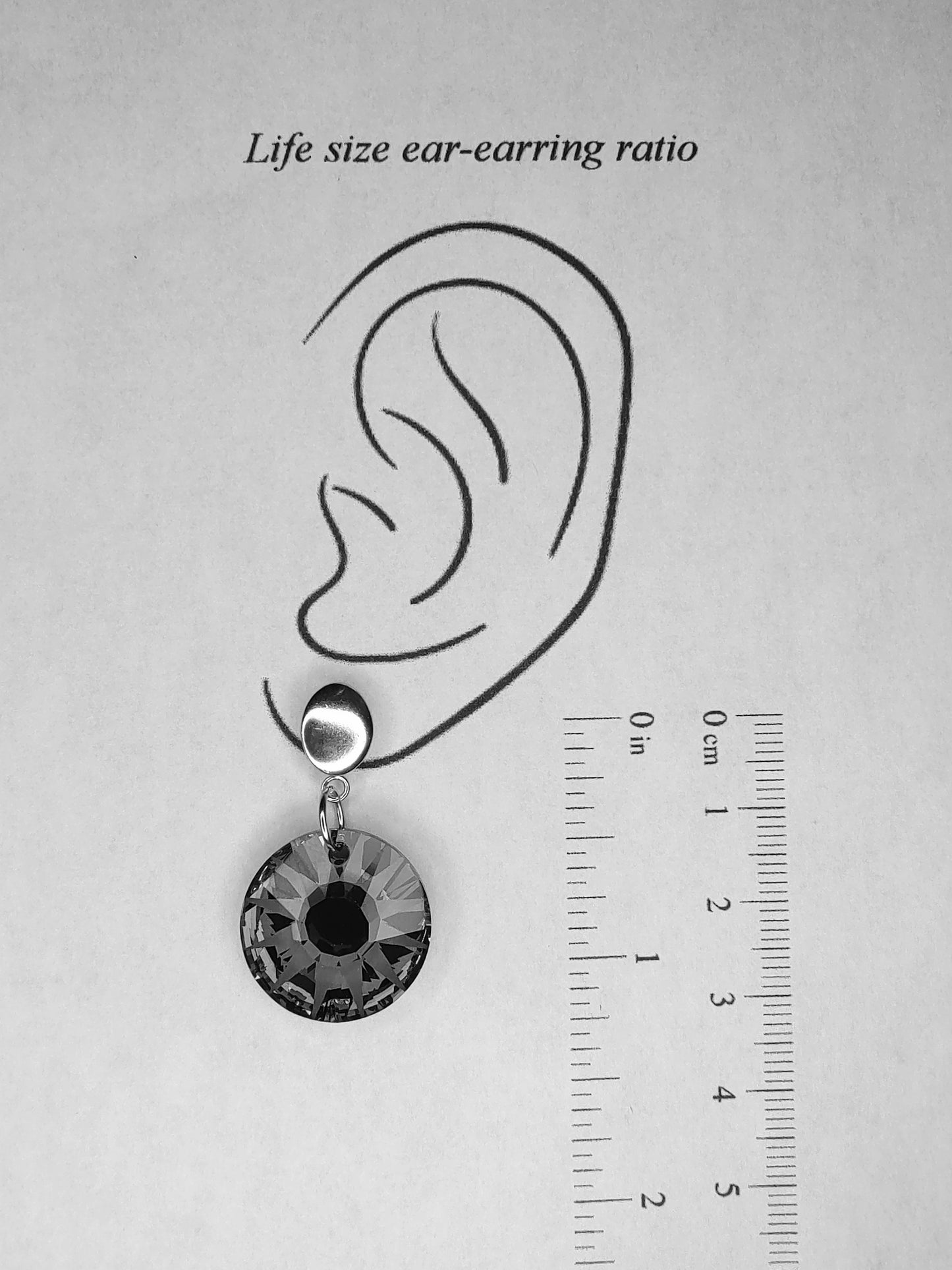 Sun Crystal Earrings - Bermuda Blue