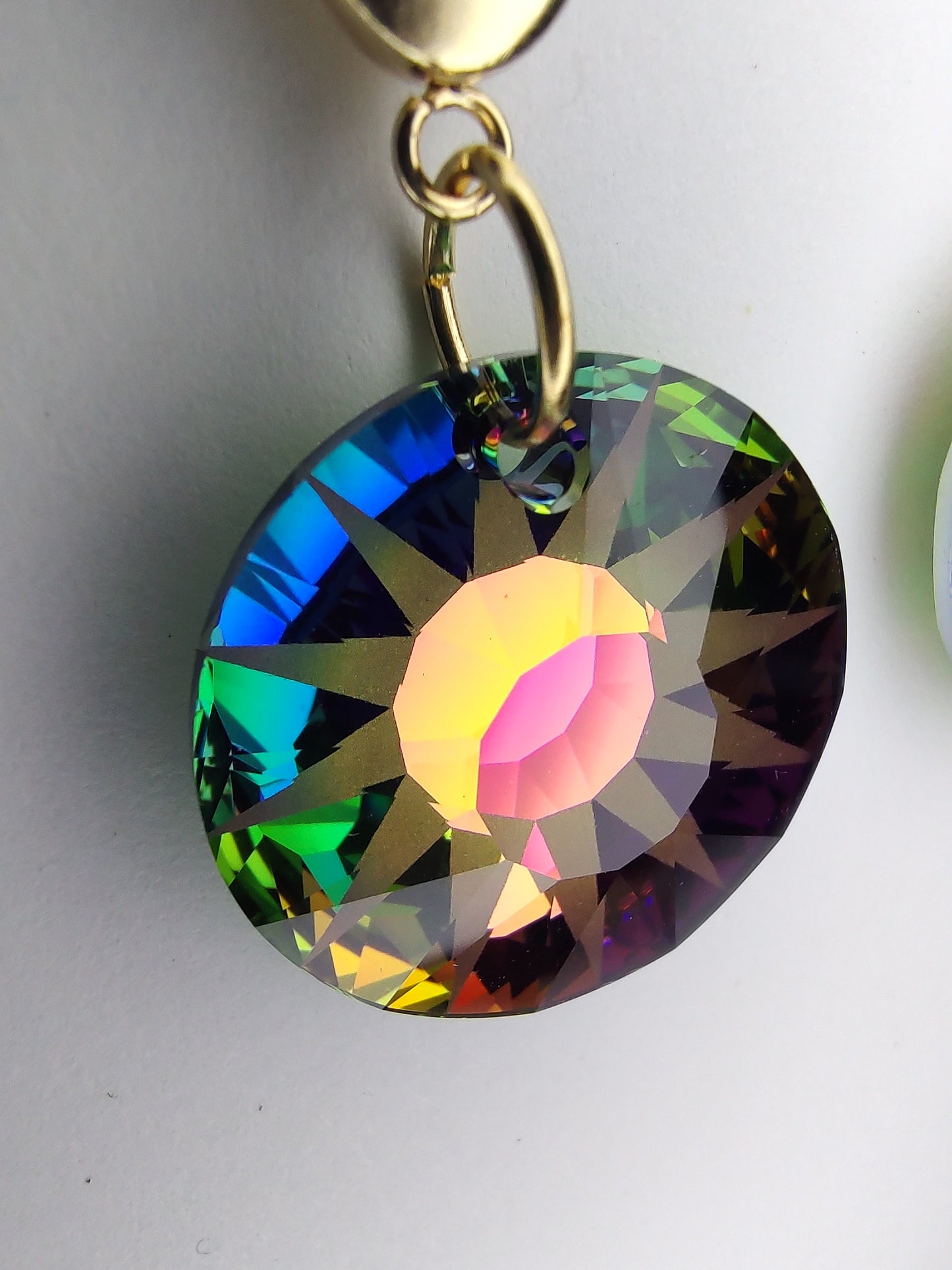 Sun Crystal Earrings - Vitrail Medium