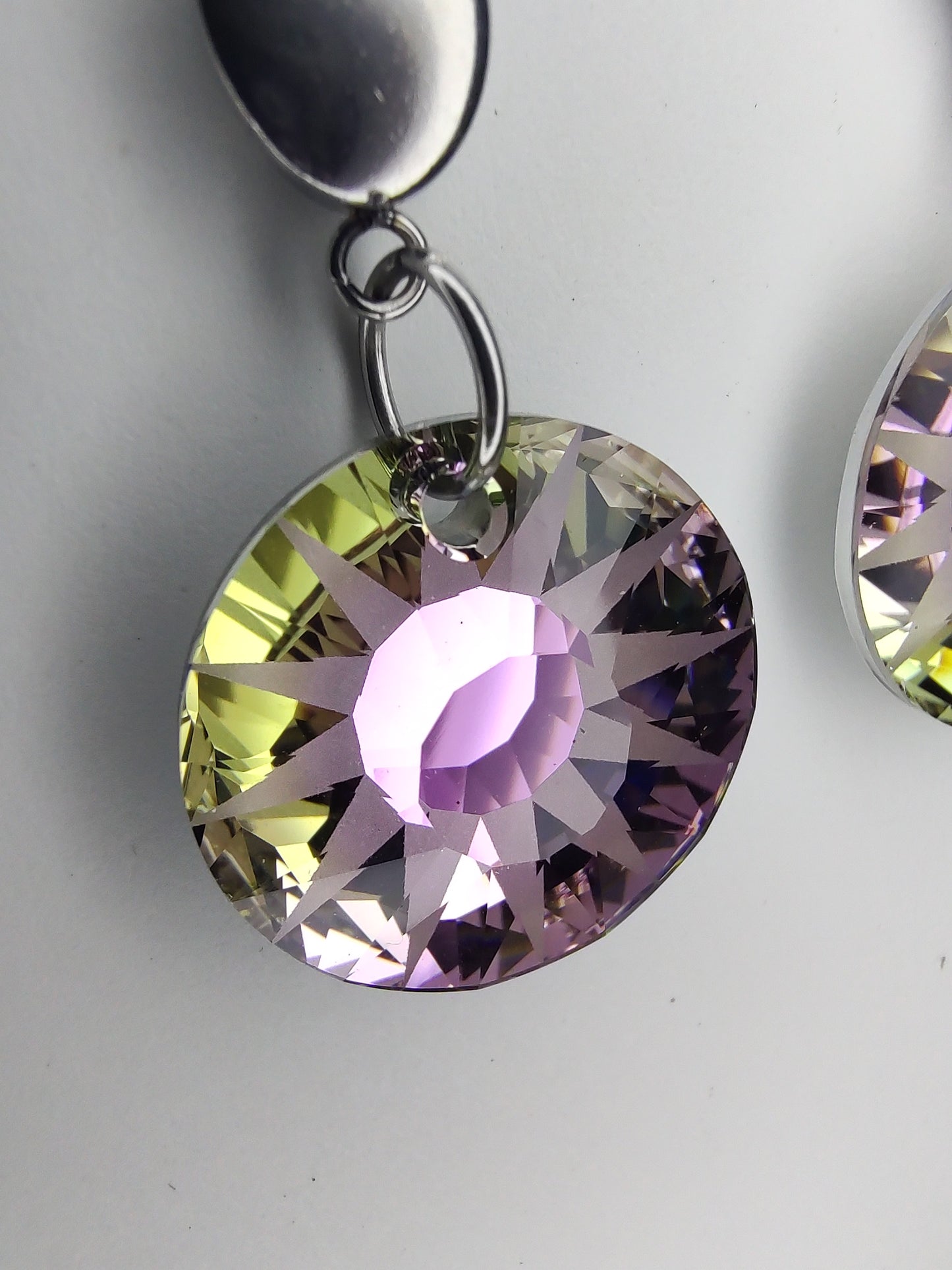 Sun Crystal Earrings - Vitrail Light