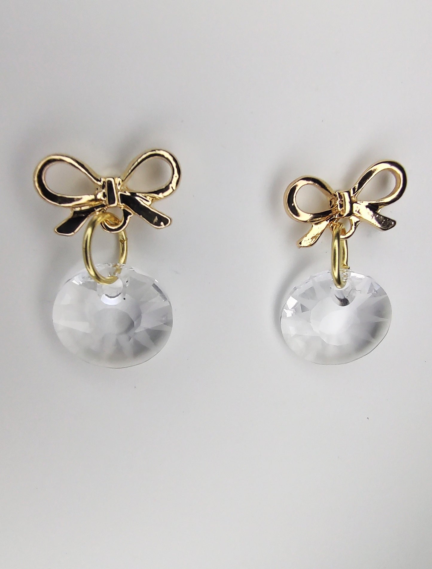 Bow Crystal Earrings - Crystal Sun