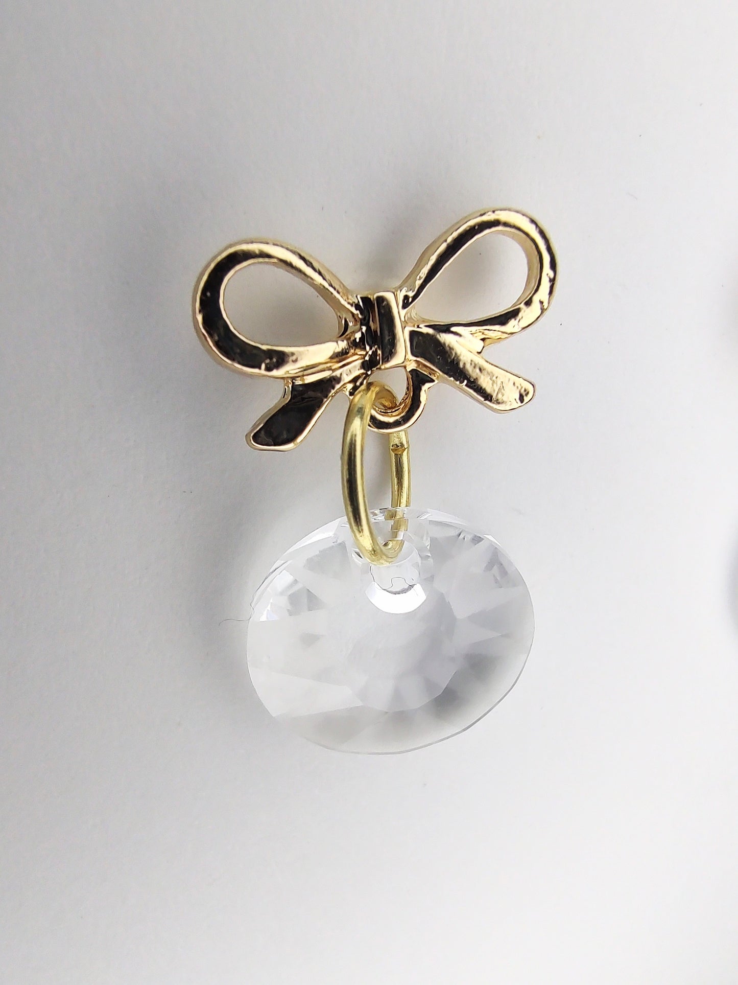 Bow Crystal Earrings - Crystal Sun