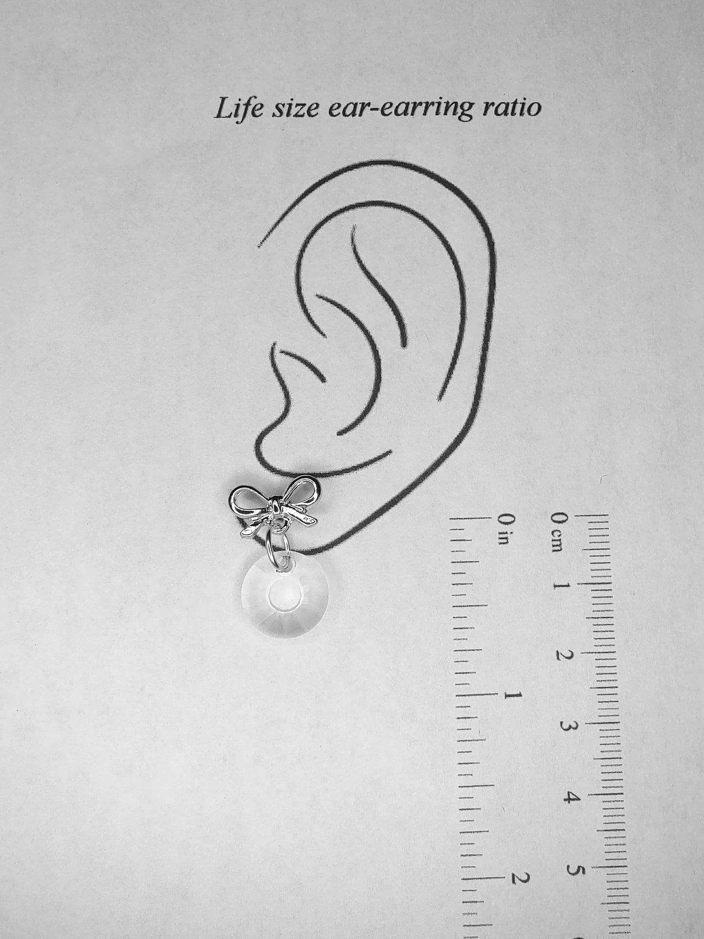 Bow Crystal Earrings - Crystal Sun