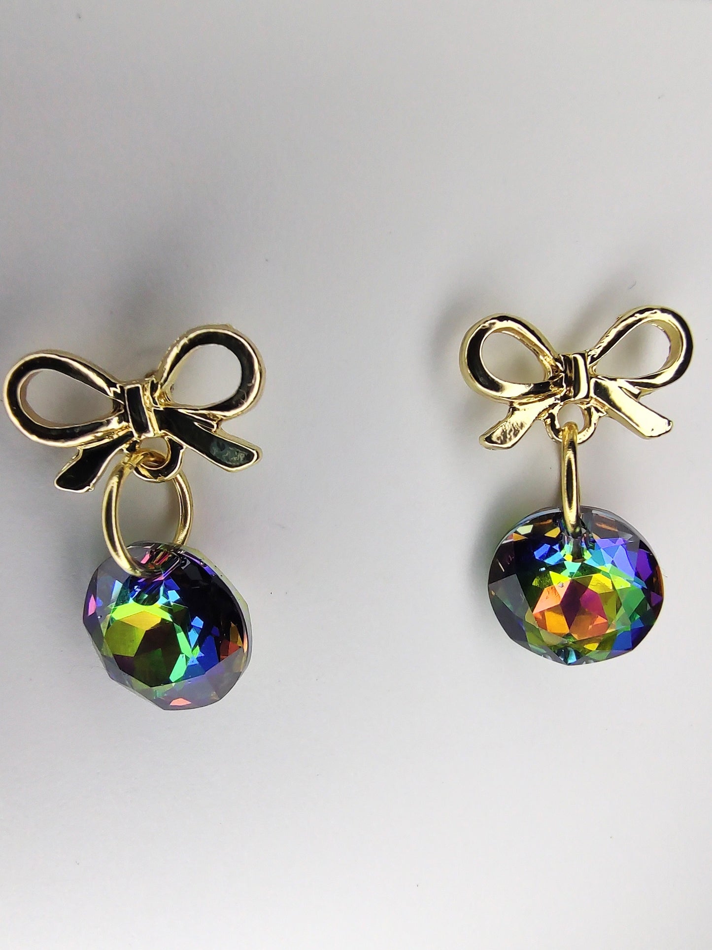 Bow Crystal Earrings - Vitrail Medium