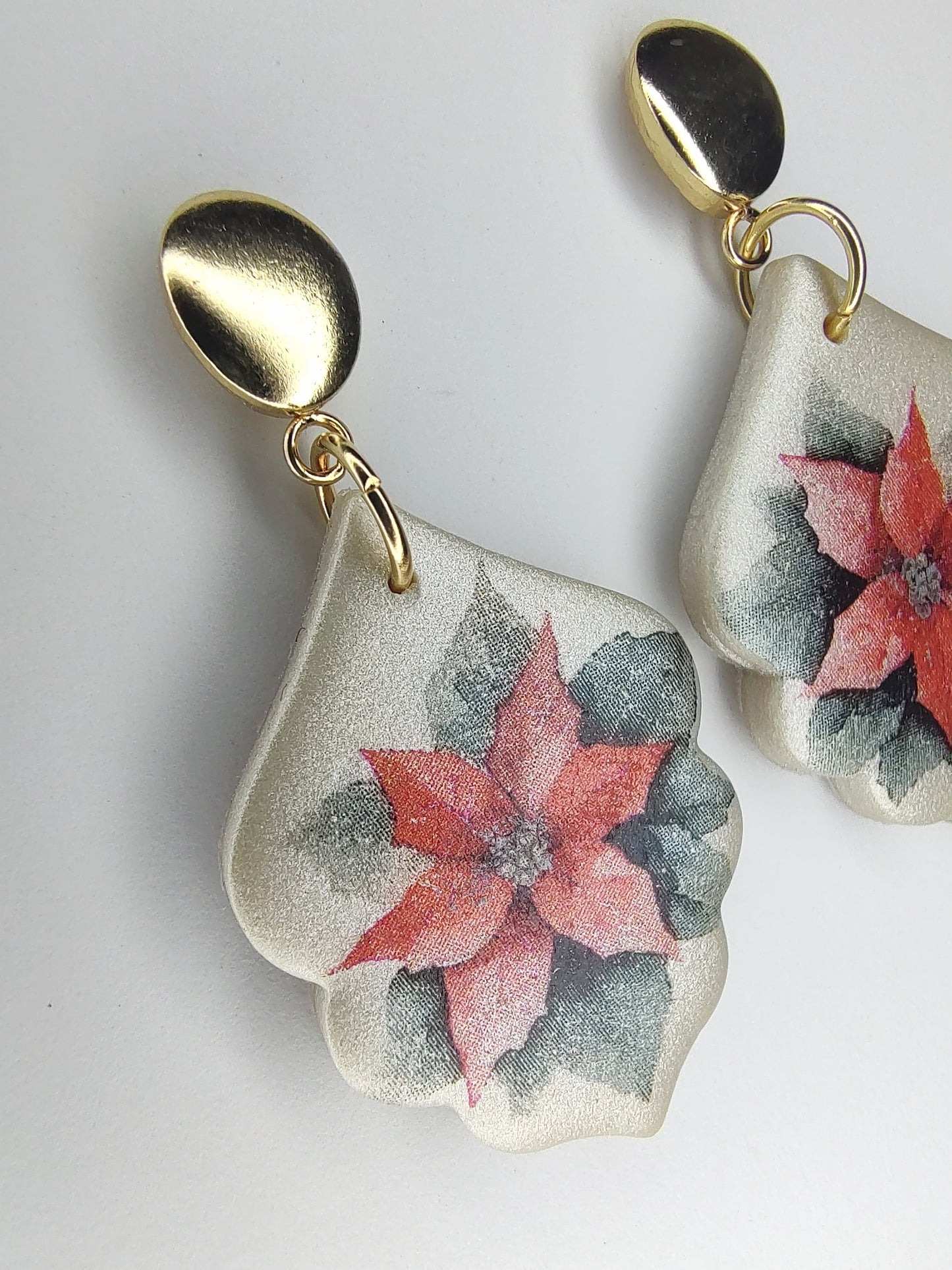 Poinsettia Dangle Earrings