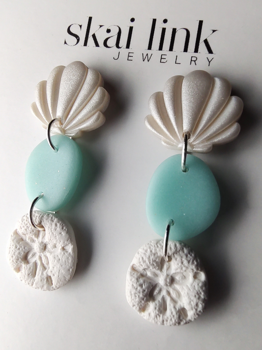 Sea Glass Ocean Earrings