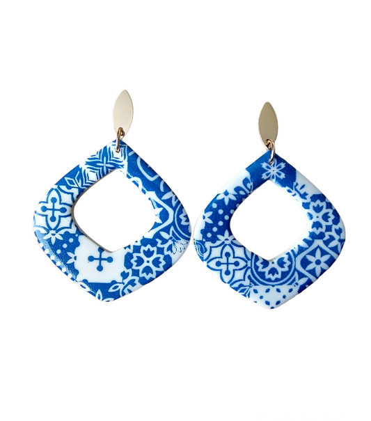 Azul Tile Drop Earrings