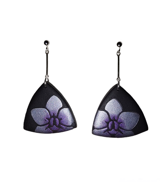 Black Orchid Earrings