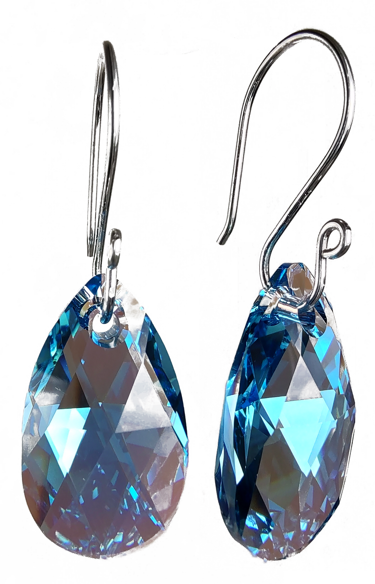 Pear Aquamarine Earrings