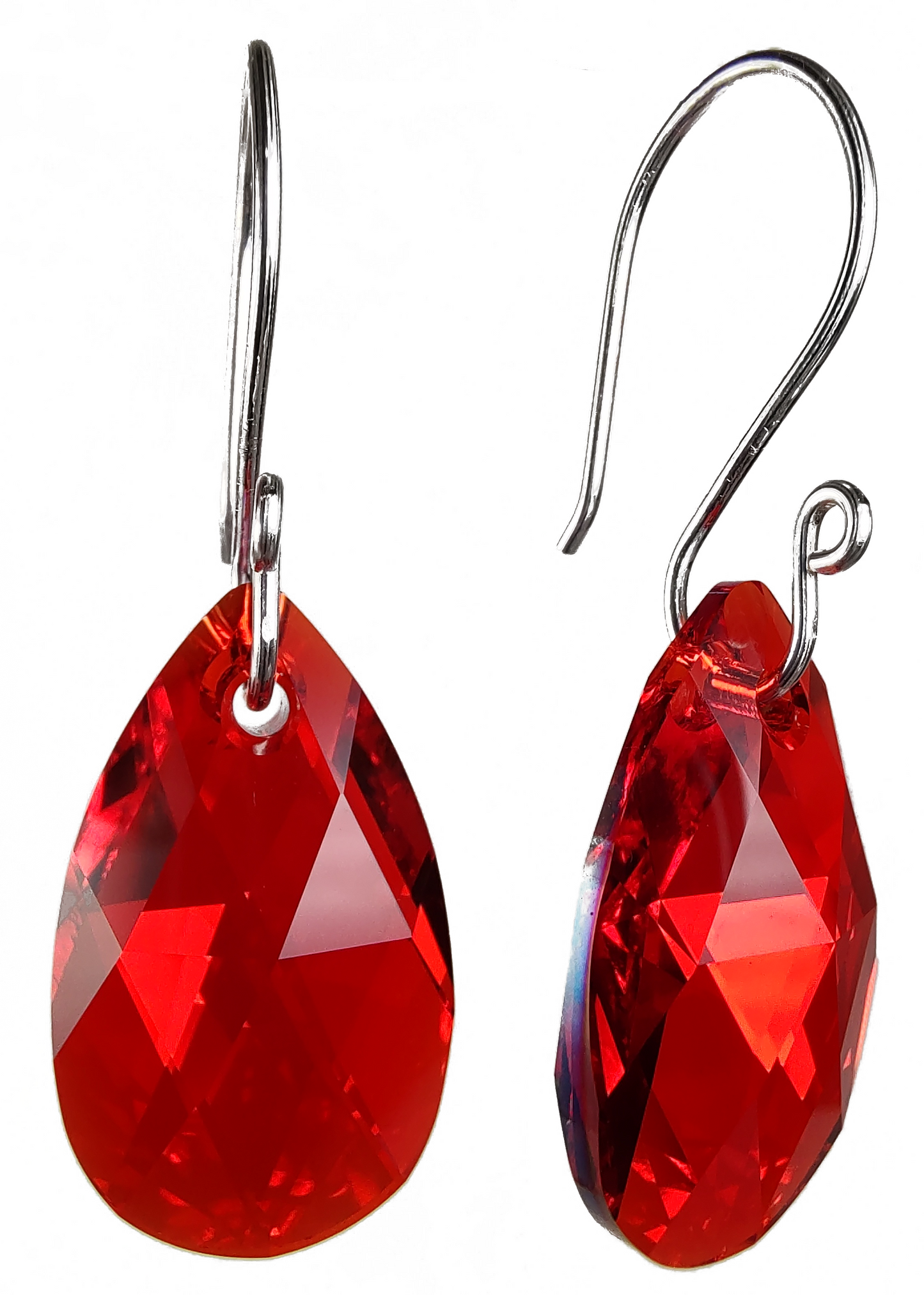 Pear Siam Earrings