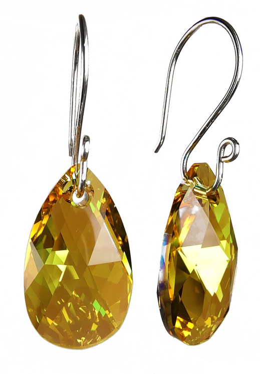 Pear Yellow Earrings