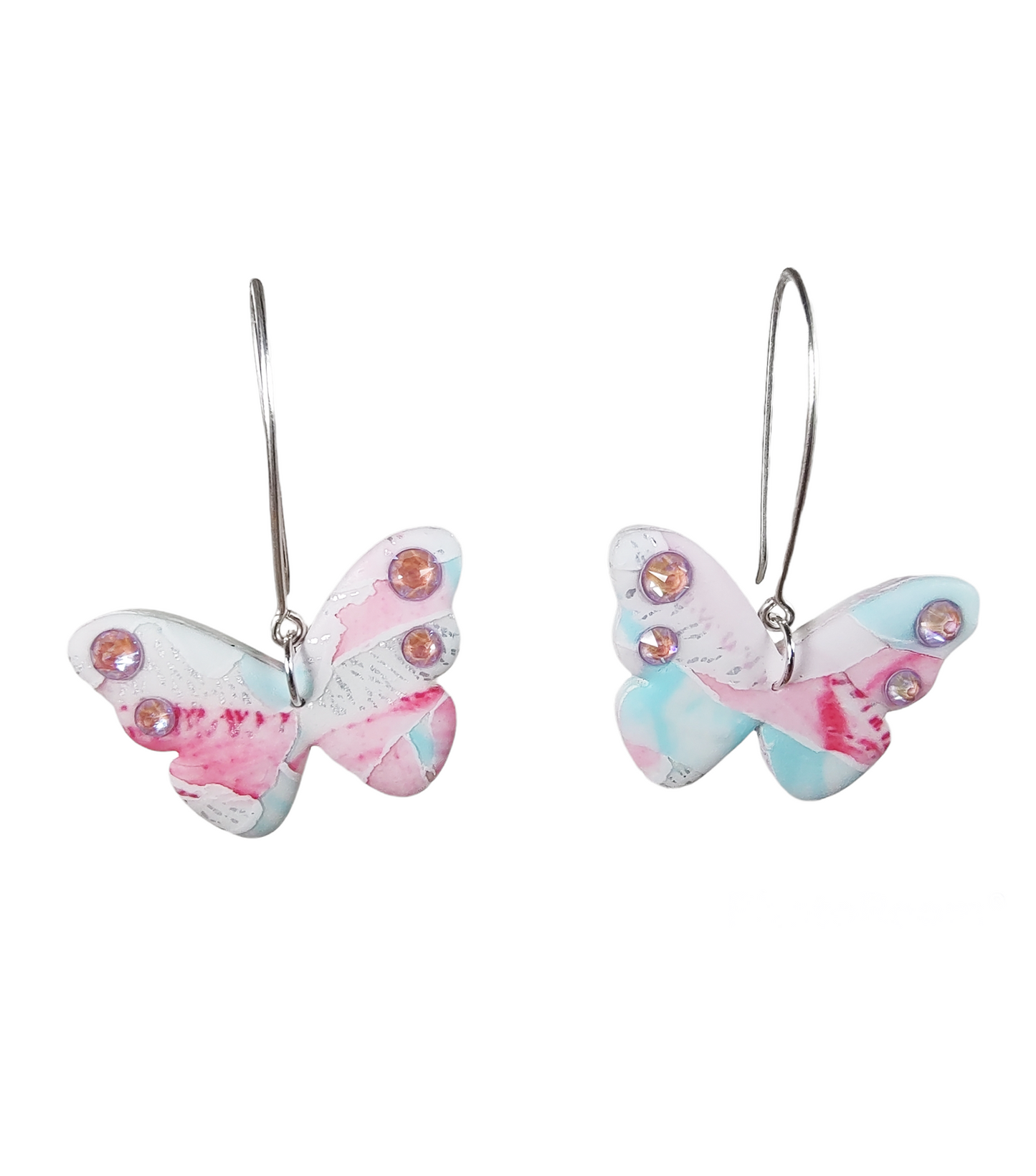 Fuchsia Butterfly Earrings (ear wire)