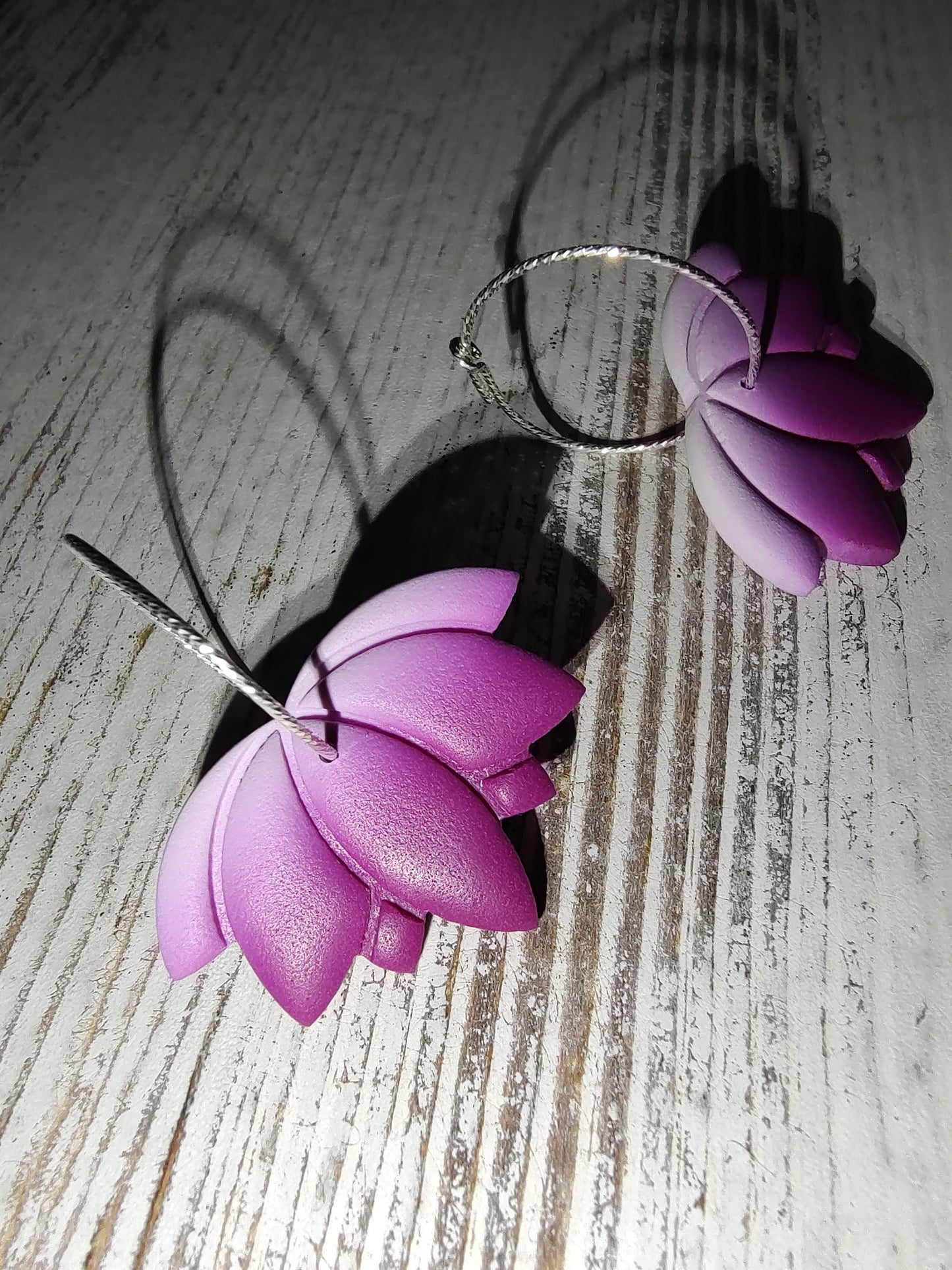 Lotus Hoop Earrings