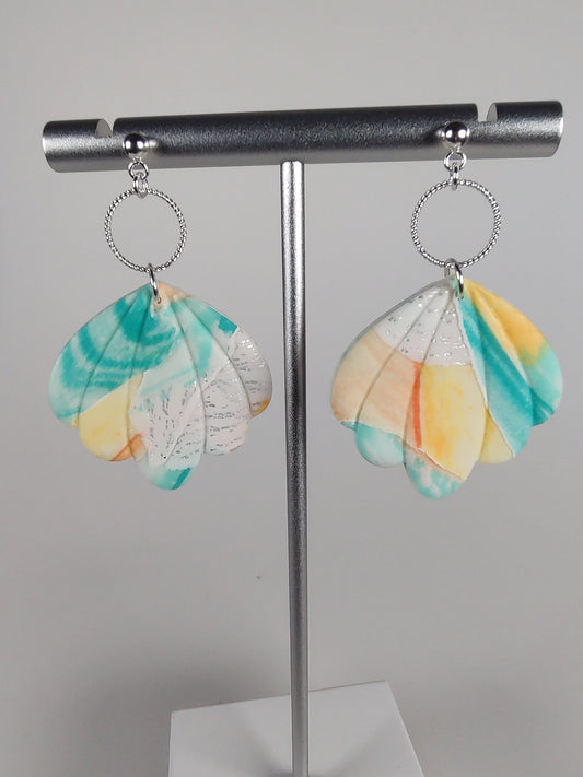 Ariel Round Shell Earrings