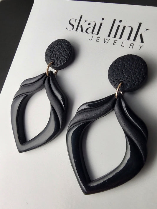 Black Drop Earrings