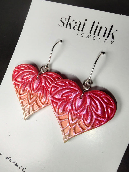 Flower Heart Earrings