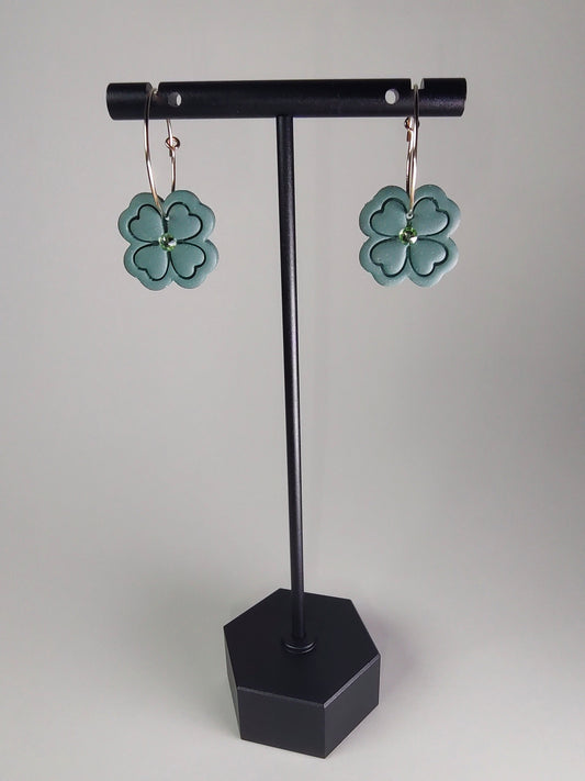 Shamrock Hoop Earrings