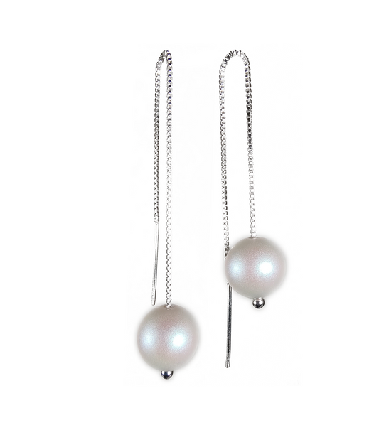 Pearl Iridescent White Earrings