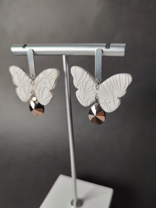 Rose Gold Butterfly Earrings