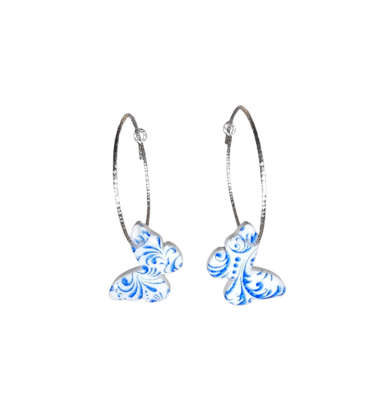 Siren Blue Earrings (small butterfly)