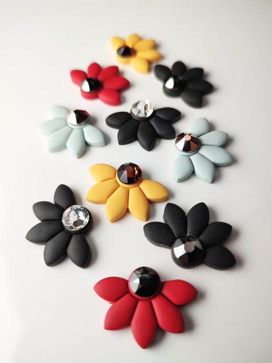 Half Flower Stud Earrings