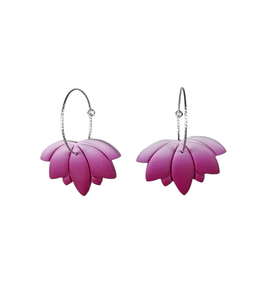 Lotus Hoop Earrings